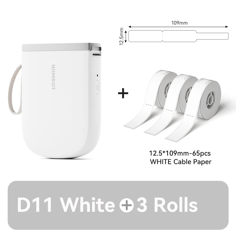 D11 Mini Label Printer 300DPI, Bluetooth Wireless Inkless Sticker Maker, Portable Label Machine for Name Tags, Kitchen & Home