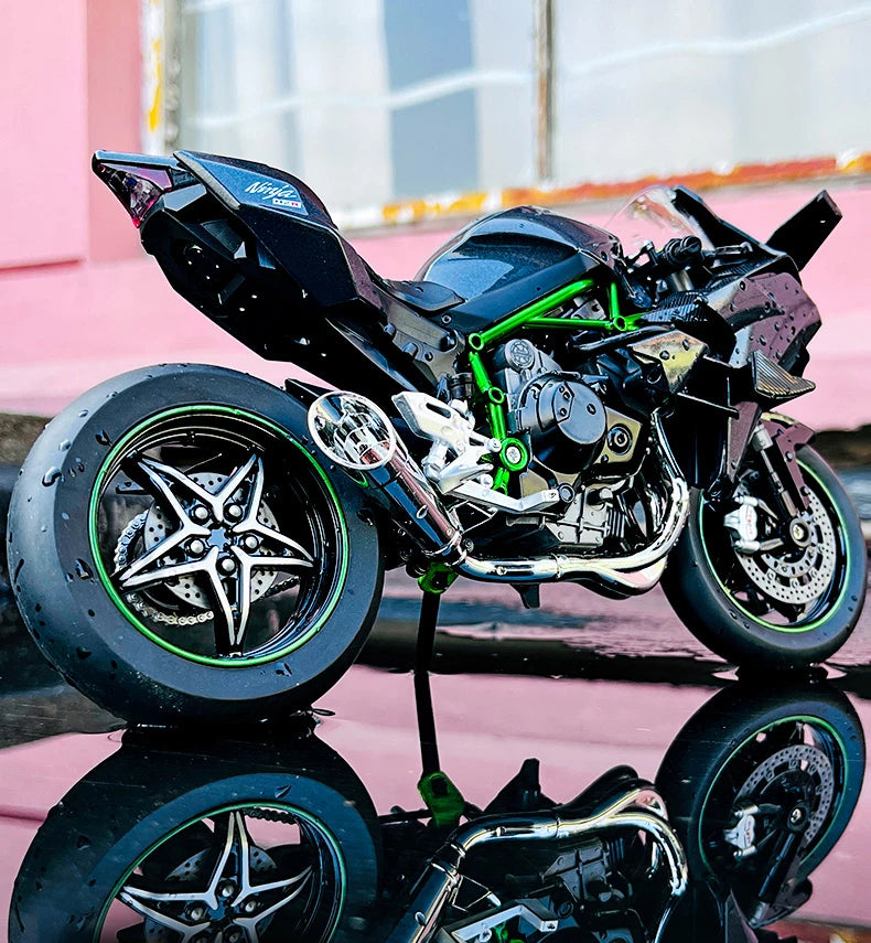 Diecast H2 H2R Racing Motorcycle Model 1 to 9 Scale