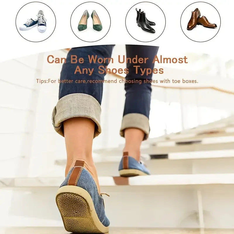 2pcs Silicone Toe Separators with Gel Cushion & Anti-Slip Strap - Comfortable, Machine Washable for Men & Women Foot Care Tool