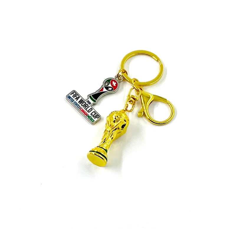 2026 Football Trophy Keychain Soccer Fan Backpack Charm Collectible