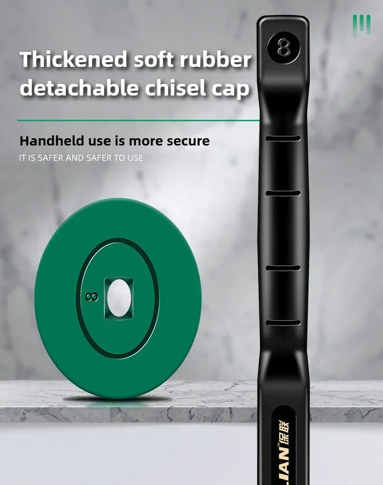 6/8/10/12 Inch Chrome Vanadium Steel Stone Flat Chisel With Hand Guard Construction Cement Masonry Concrete Engraving Cut Tool