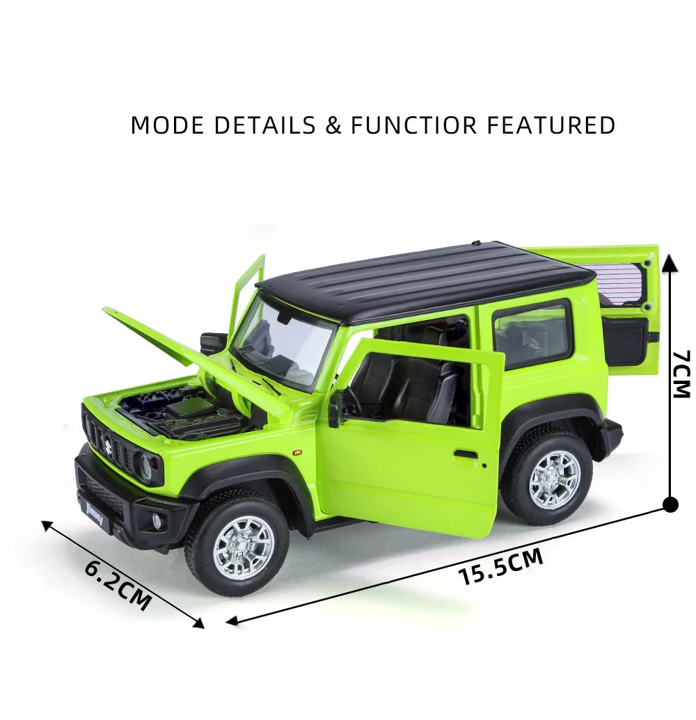 1:24 SUZUKI Jimny Alloy Car Model Diecasts Metal Off-Road Vehicles Car Model Simulation Sound and Light Collection Toy Gift