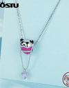 925 Sterling Silver Monkey Toucan Bird Charm Beetle Pendant Rainbow Beads