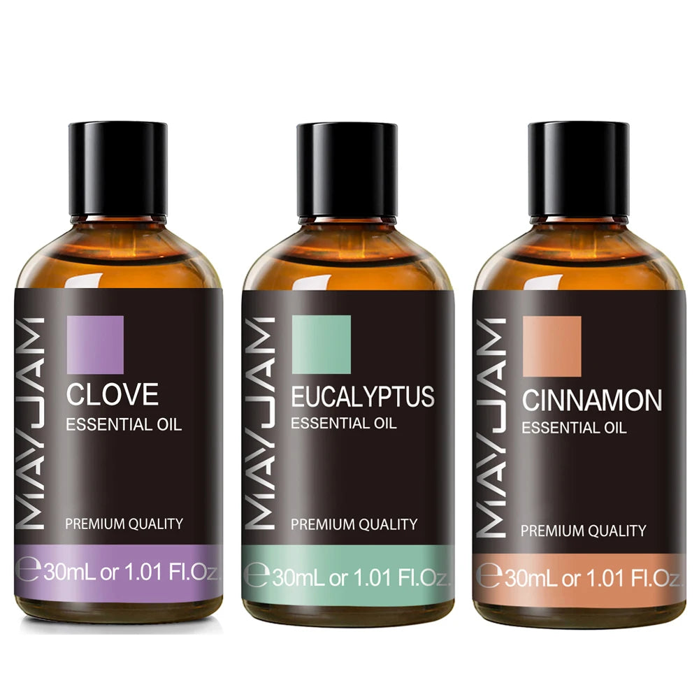 3 Bottles Natural Essential Oil 30ml Aroma Oil For Aromatherapy Car Air Freshener Sweet Orange Lemon