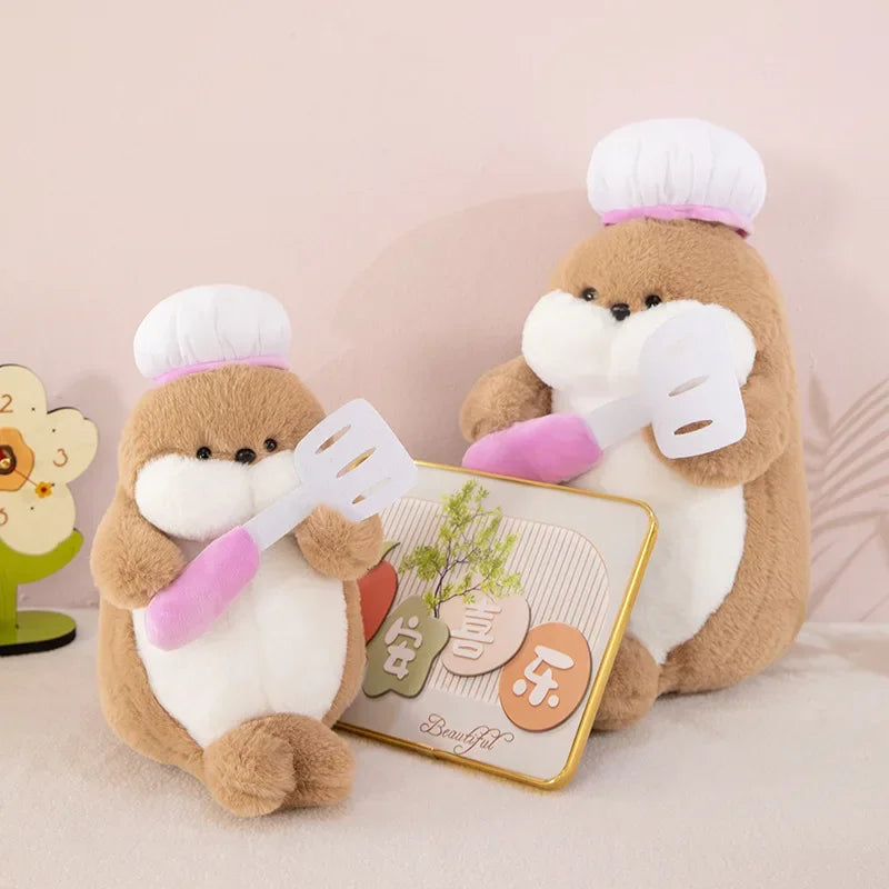 50cm Kawaii Plush Toy Stuffed Doll Anime Chef Seal Cute Large Animal Doll Kids Birthday Gift for Children Plushie Toy