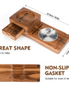 Cigar Ashtray for Men, Whiskey Glass Tray, Wooden Ash Tray, Cigar Cutter, Include Drawer, Cigar Slot, Accessories