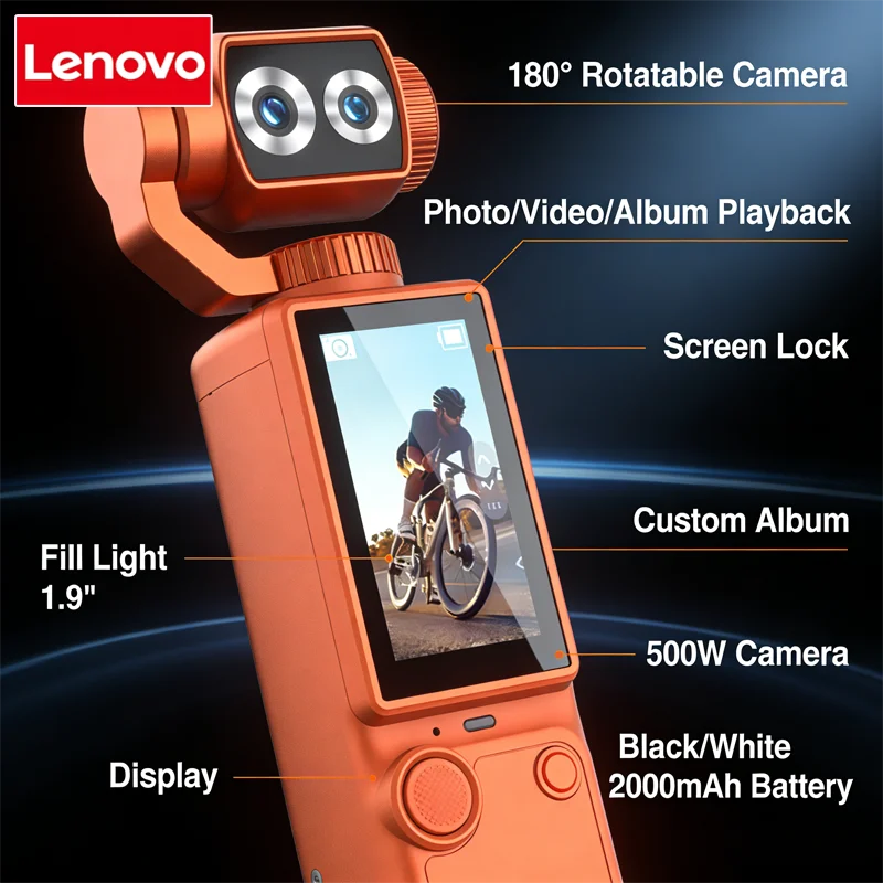 4K HD WiFi Wearable Sports Camera with Touch Screen Night Vision and EIS Stabilization