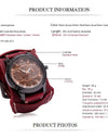 Men Watches Luxury Big Dial Quartz Lovers Watch Wide Genuine Leather Punk Bracelet Sport Wristwatch
