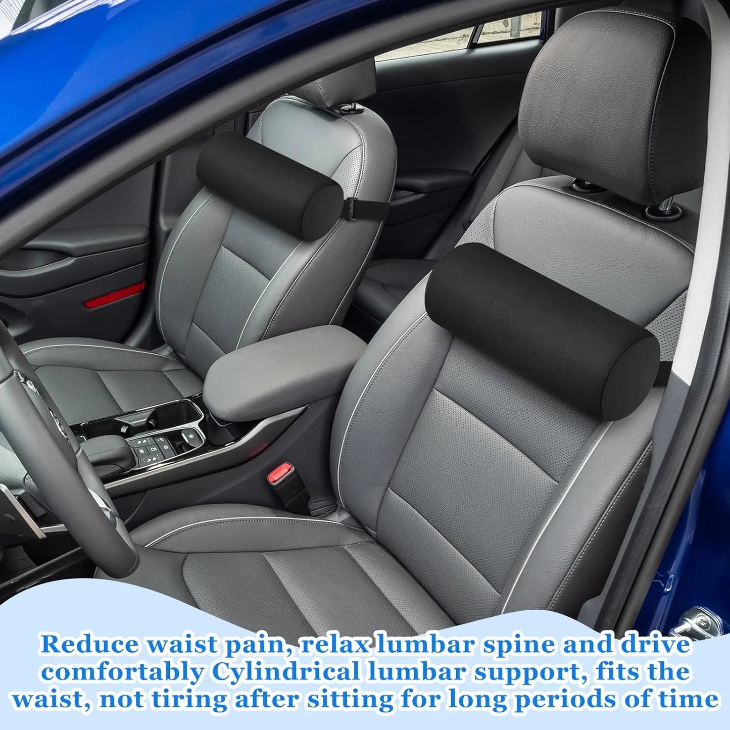 Ergonomic Back Support Cushion Waist Pillow Auto Seat Back Cushion Memory Foam Lumbar Support for Car Chair Office Accessories