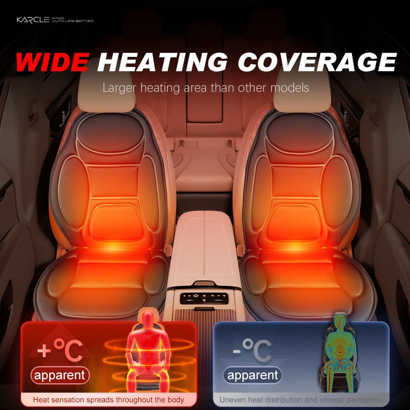 Winter Heated Car Seat Cover 12V Heating Warmer Car Seat Cushion 1/2pcs Auto Universal Car Seat Protector Cloak Cover Pads Set