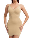 Women V Neck Full Slip Shapewear Push Up Waist Trainer Bodysuits Tummy Control Butt Lifter Under Dress Corsets