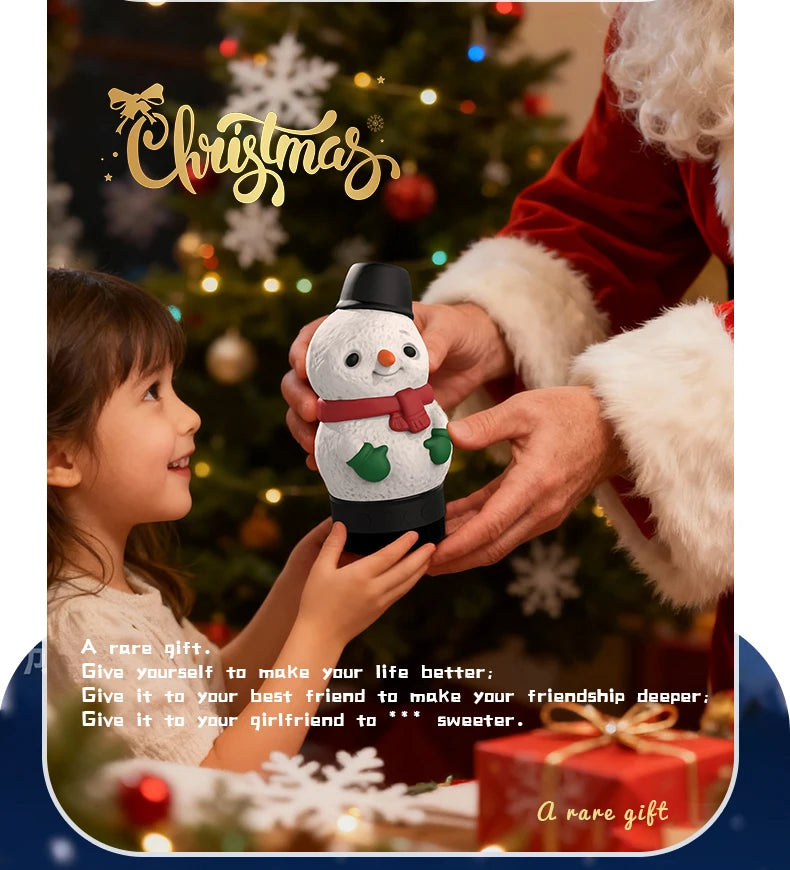 Outdoor Home Restaurant Snowman Atmosphere Night Light Christmas Decoration with Bluetooth V5.3 Speaker