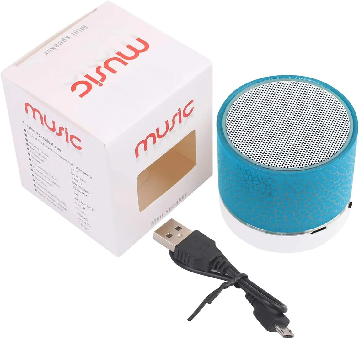 2024 new cracked speaker Portable Wireless Mini Bluetooth Speaker,AICase Super Bass Stereo Rechargeable Speaker with LED Lights