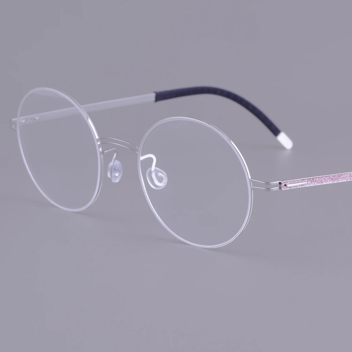 Vintage Round Screwless Titanium Eyeglasses Frame