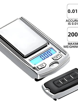 Portable Car Key Flat Household High Precision Accurate Led Balance Weight Jewelry Mini Scale Electronic Digital Night Vision
