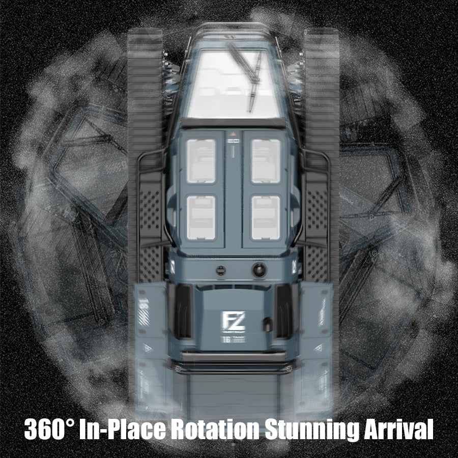 LED Light Full Scale Tracked Tank Simulation Model Toy RC Car Model Drift Remote Control Off-Road Vehicle Boy Gift