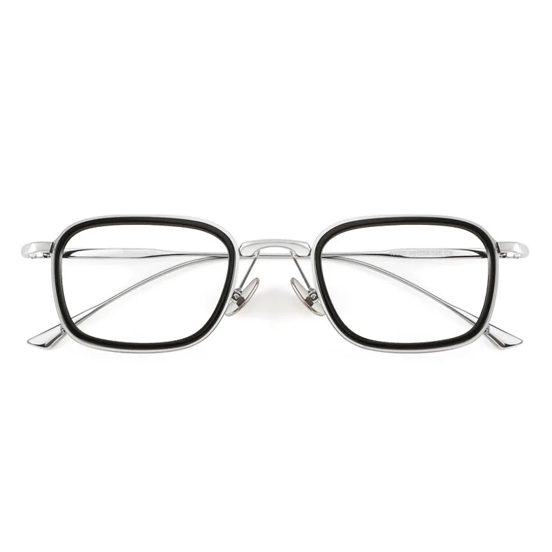 SANGCOO Fashion Square Luxury Acetate Pure Titanium Eyewear ReadingBusiness Retro Optical Prescription Eyeglasses Frame Men19052