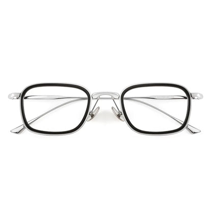 SANGCOO Fashion Square Luxury Acetate Pure Titanium Eyewear ReadingBusiness Retro Optical Prescription Eyeglasses Frame Men19052