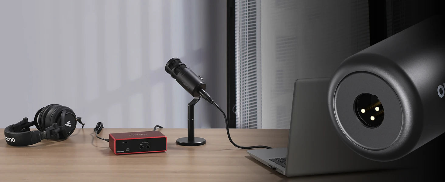 Dynamic XLR PC Microphone All Metal Gaming Broadcast Recording Streaming Works for Audio Interface Sound Card Mixer PD100