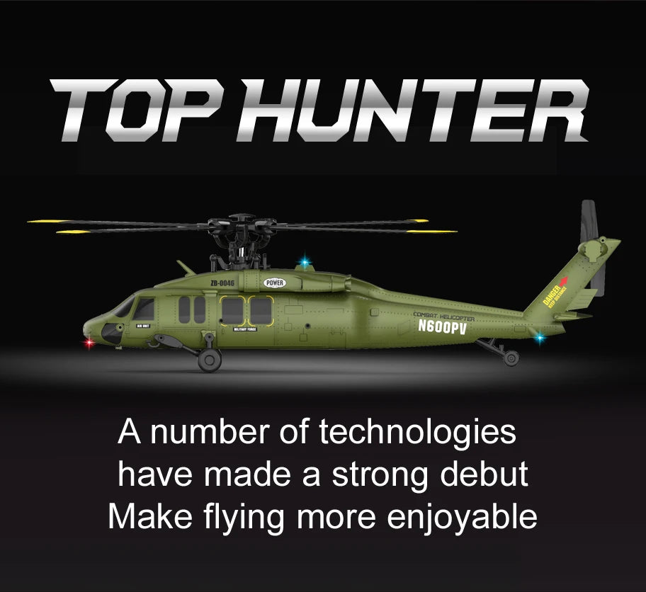 Remote Control Black Hawk Helicopter With Optical Flow Positioning