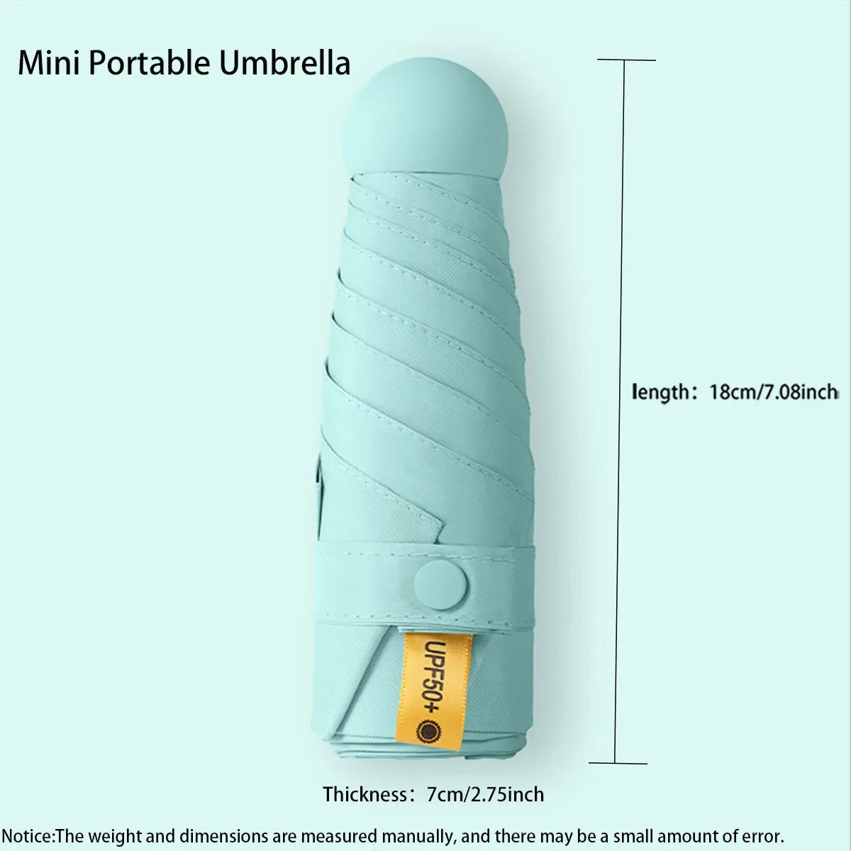 Compact Ultralight Folding Umbrella Waterproof Five Fold Portable Travel Umbrella Sun Rain Protection Umbrella