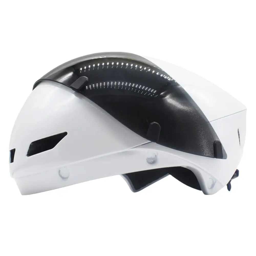 Aerodynamic Triathlon Cycling Helmet With Magnetic Goggles