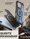 For iPhone 16 Case 6.1" 2024 UB Mag XT Heavy Duty Rugged Strong Magnetic Phone Case with Camera Cover Kickstand