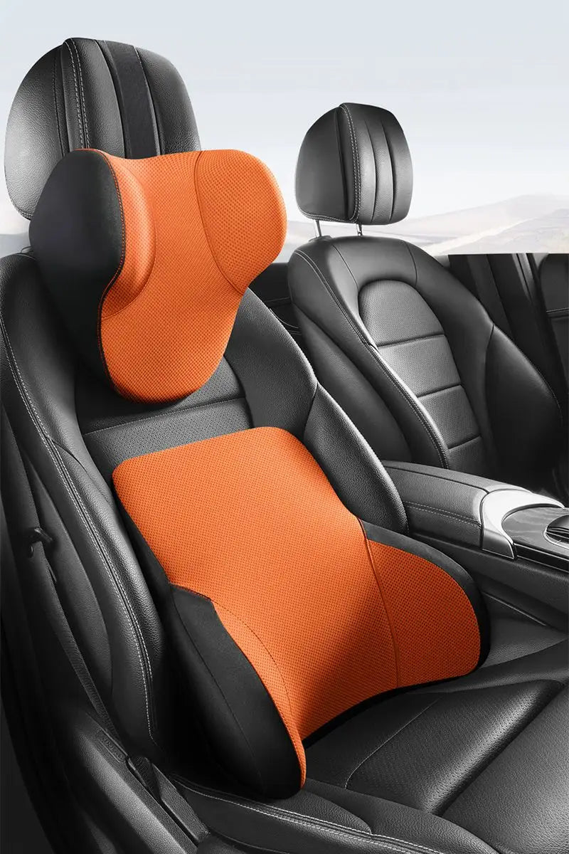 Memory Cotton Neck Pillow Car Seat Pillow Support Auto Lumbar Cushion Comfortable and Breathable Car Headrest Lumbar Support