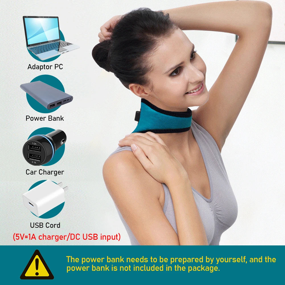 Electric Heating neck shoulder massager Graphene Heating Neck Vertebra Fatigue Therapy Neck Pain Relieve Health Care Tool