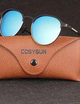 Polarized Round Metal Frame Woman Sun Glasses fishing Driving Sunglasses