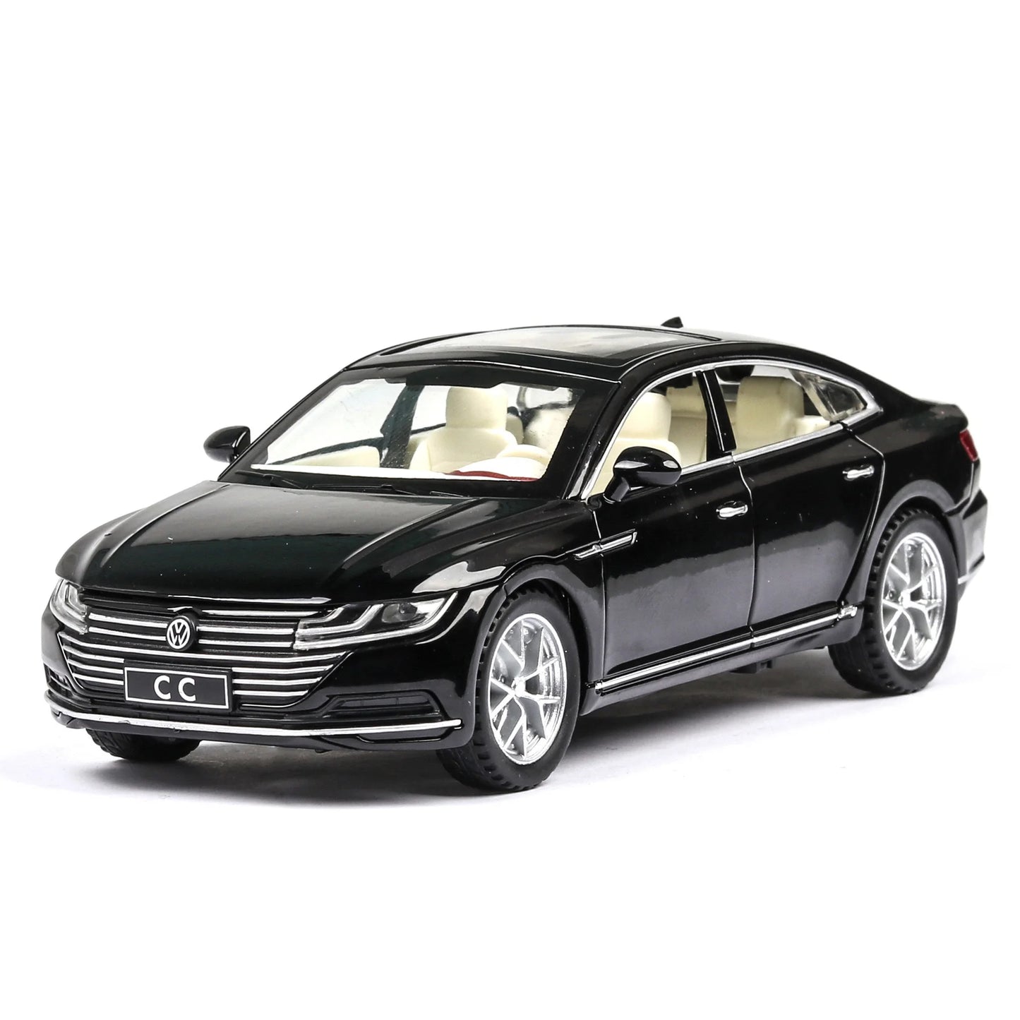 1:32 Scale Volkswagen CC Alloy Car Diecast Model Collect Hobby Model Ornaments Gift For Friend Boys Sound Light Pull Back Toys