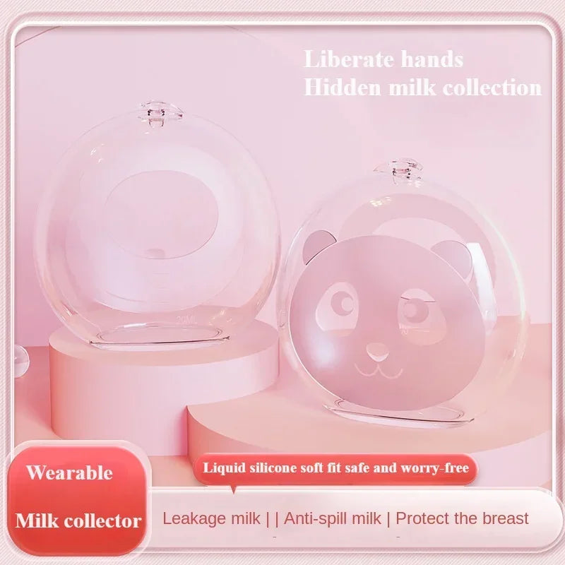 Wearable Hands-free Anti Overflow Silicone Breast Collector Breast Mask Milk Storage Device Anti Overflow Milk Pad Soft Milk Cup