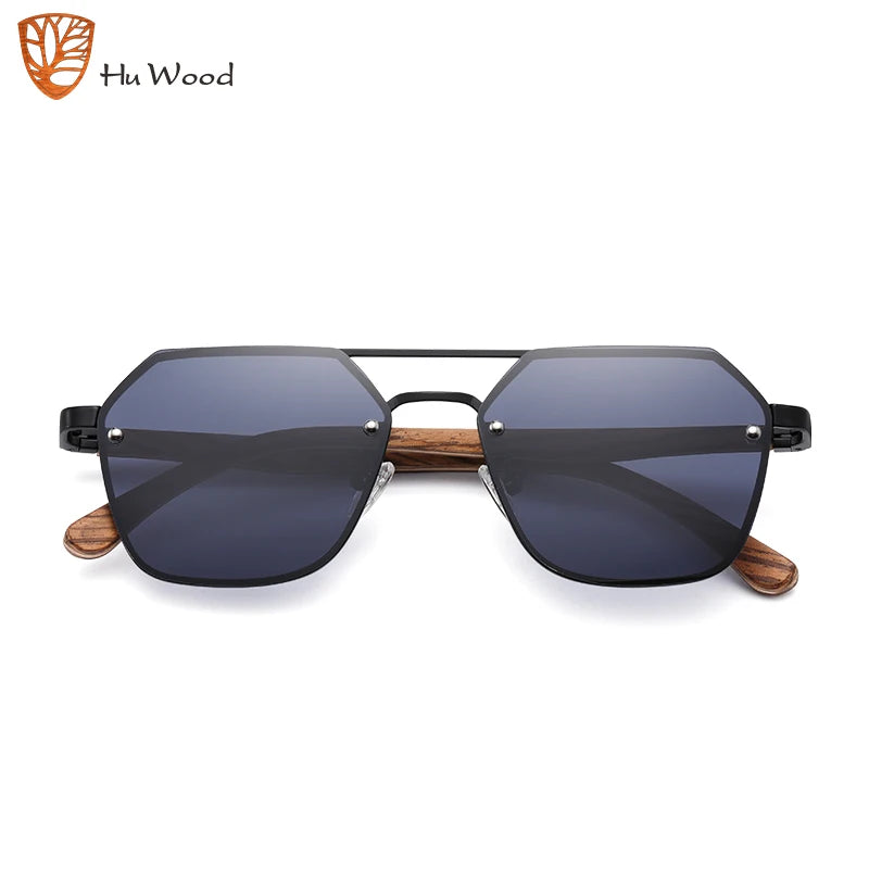 Metal Wooden Sunglasses Black Sunglass Polarized Driving