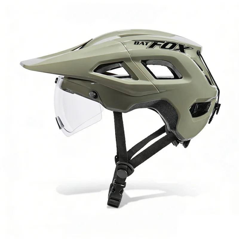 Cycling Helmet With Magnetic Lens And Removable Lining