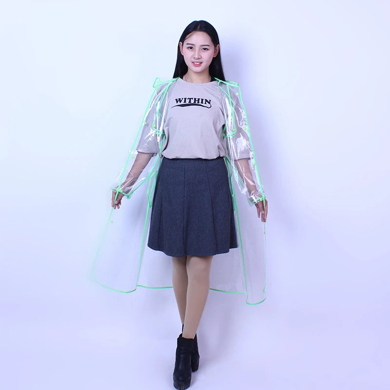 Clear Raincoat Women Trench Coat Bicycle Raincape Regenjas Rain Jacket for Woman Rainwear Tour  Single-person