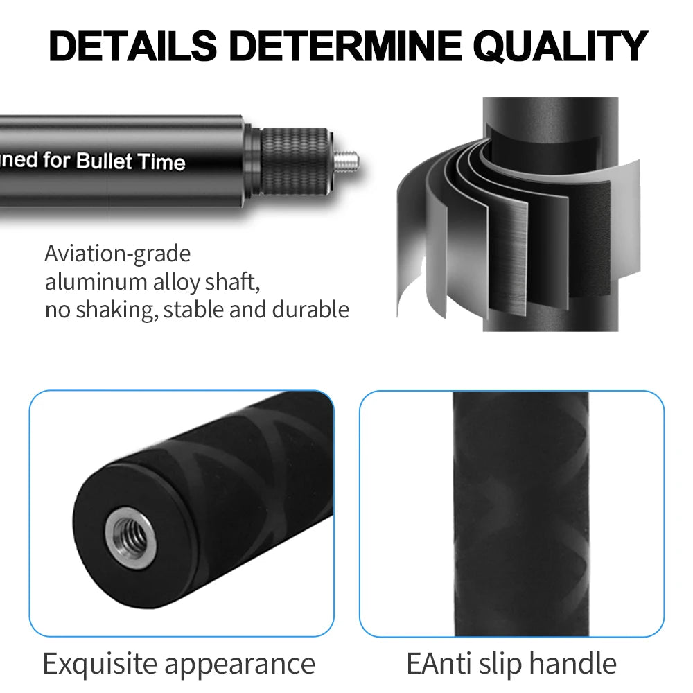 Invisible Selfie Stick and Bullet Time Handle Bundle for Insta360 X5 X4 X3 GO 3S Ace Pro