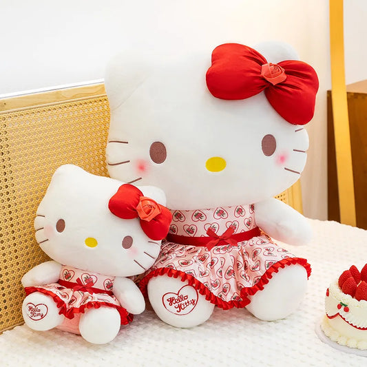 Cute Rose Cat Character Plush Stuffed Doll Toy
