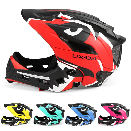 Kids Detachable Full Face Cycling Helmet For Bike Skateboard And Roller Skating
