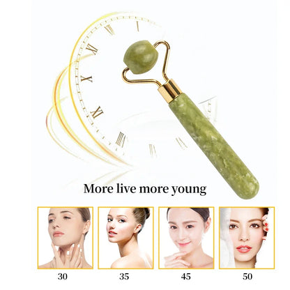 1Pc 3 Style Jade Stone Roller Eyes Nose Face Arms Neck Massage Roller Face Slimming Body Head Neck Massage Tools