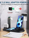 5 In 1 Wireless Charger Stand Pad For iPhone 15 14 13 Apple Watch Airpods Desk Phone Chargers Fast Charging Dock Station
