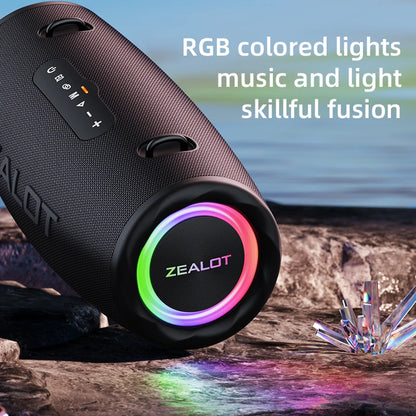 ZEALOT-S87 Outdoor Portable Wireless Bluetooth Speaker 80W High Volume Subwoofer Sound Performace IPX6 Waterproof Camping