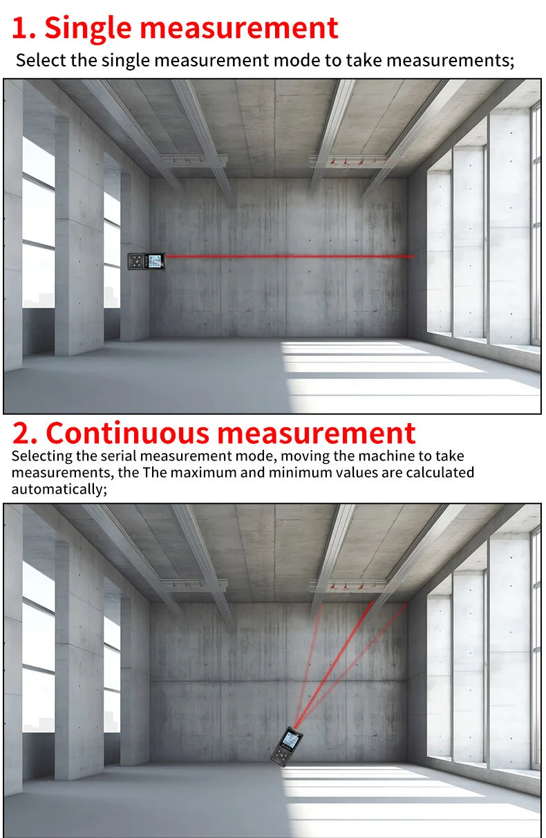 Laser Distance Meter 40m 50m 70m 100m 120m Rangefinder Digital Range Finder Trena Roulette Ruler Distance Measuring Tape