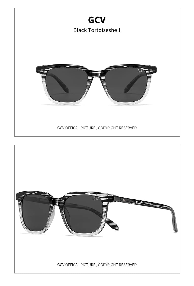 Cat Eye Square Acetate Polarized UV400 Fashion Sunglasses for Outdoor Driving Fishing Eyewear