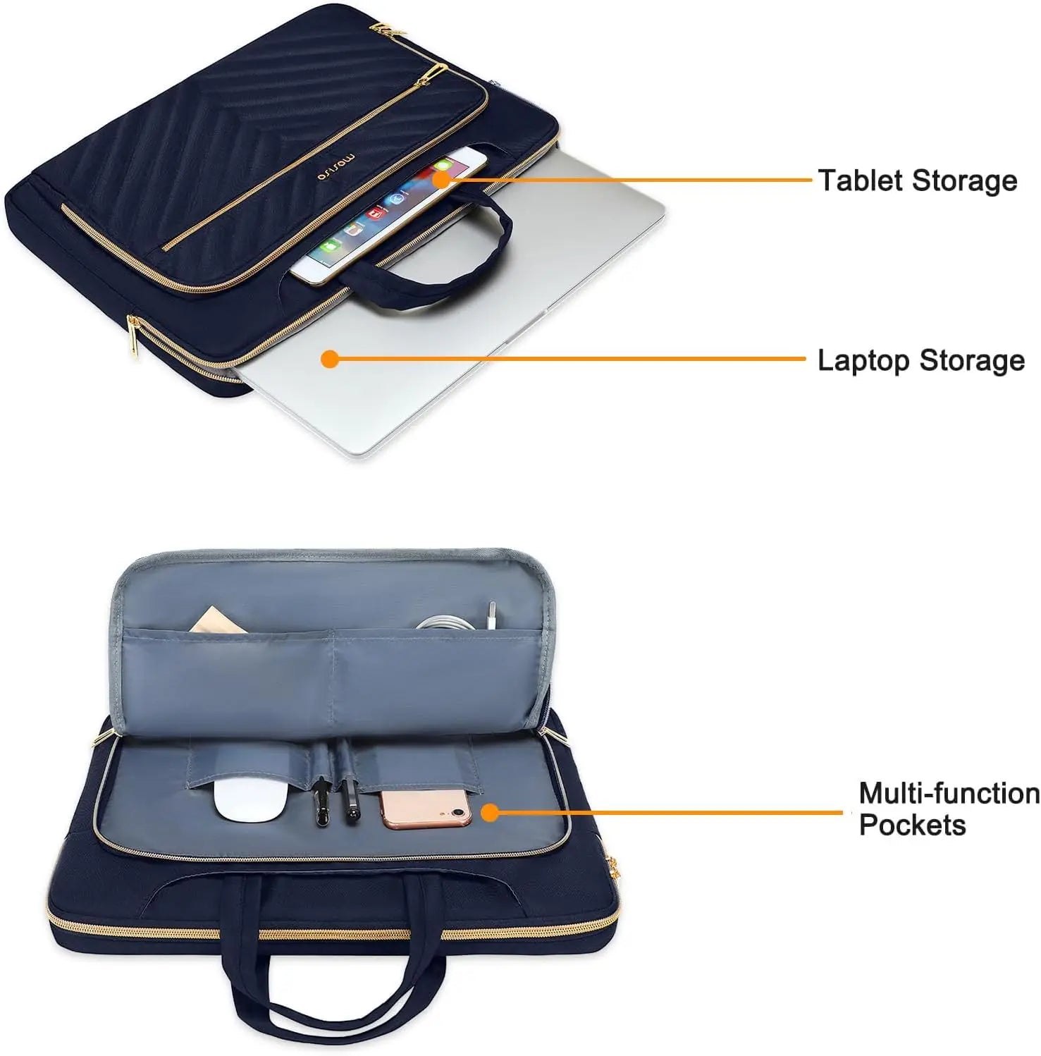 Laptop Bags 13 14 15 16 inch Notebook Bag for MacBook Air Pro M1 M2 M3 M4 Computer Handbag Briefcase Women Men Work Bag Sleeve