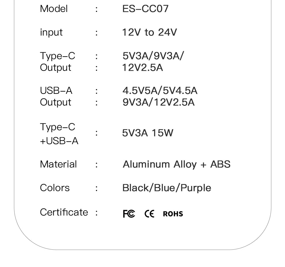 30W / 45W USB-C + USB-A Fast Car Charger (PD + QC 4.0)