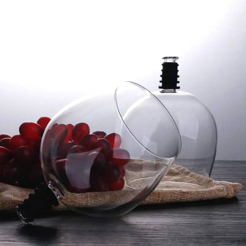 270/500ml Red Wine Glass Goblet To Drink Straight From The Bottle Drink Directly Clear Champagne Glass Cup With Silicone Seal