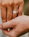Bridal Set Engagement Ring Infinity 14k Gold Plated Cz Rose Copper rings