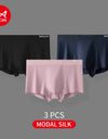 3-Pack Men’s Modal Boxer Shorts – 80 Count, Seamless Silk Crotch