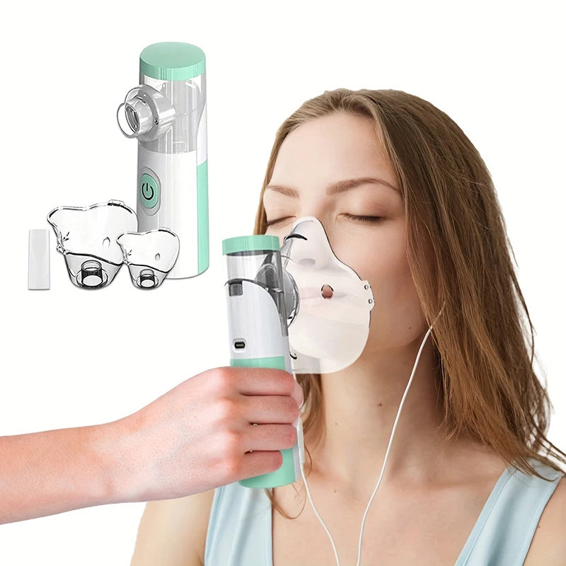 USB Medical Silent Mesh Nebulizer Handheld Asthma Inhaler Atomizer for  Adult Health Care Mini Portable Humidifier