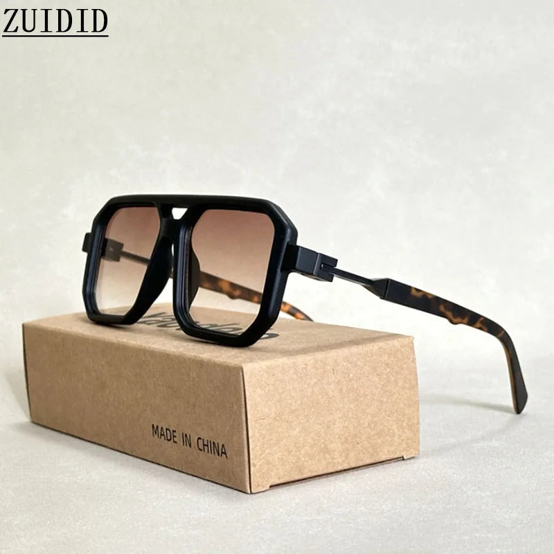 Vintage Square Sunglasses With UV400 Protection